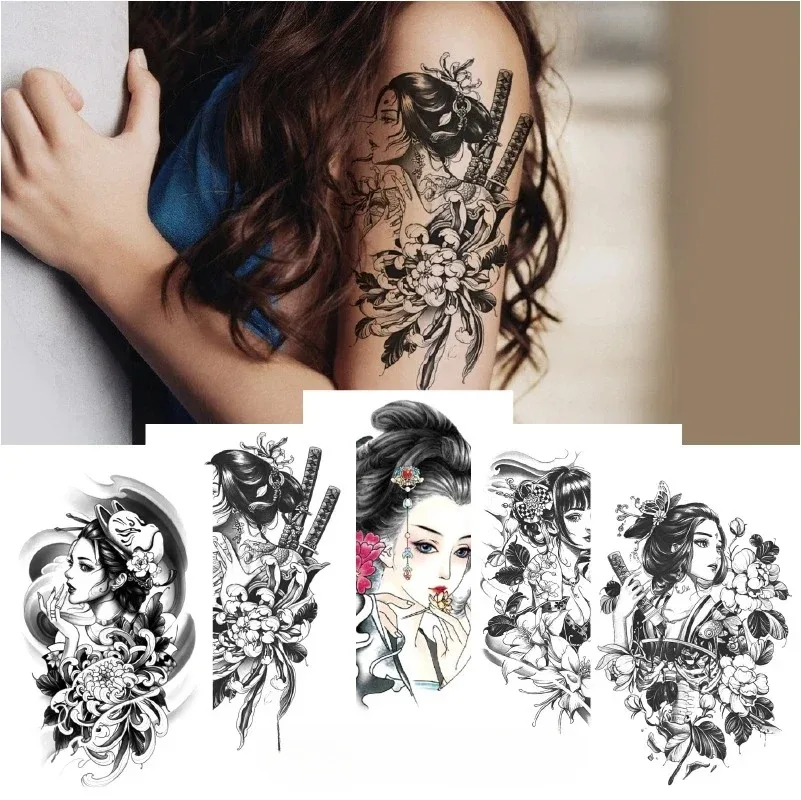 body sticker Art Tattoo Stickers bijoux visage  Portraits of Beautiful  Fake Tattoos for Woman