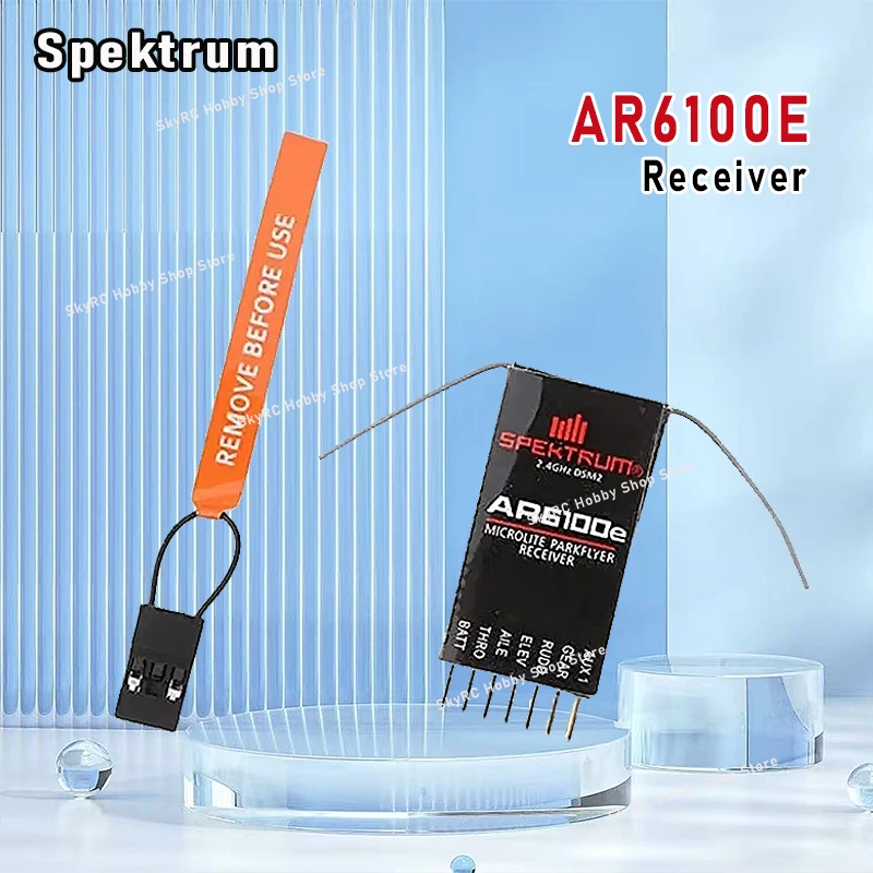 Receptor Spektrum AR6100e DSM2 para Control Remoto de Aeronaves RC, 2.4GHz, 6 Canales, para Radio JR, Helicóptero RC Trex 450