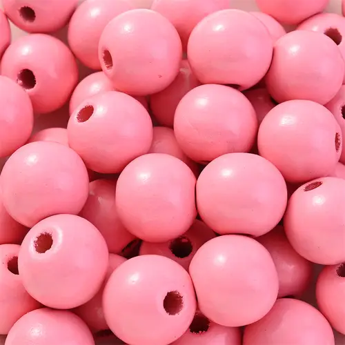 50Pcs 16mm Colorful Wooden Beads Round Straight Hole Loose Spacer Beads For Diy Bracelets Necklaces Jewelry Accessories - Image 9