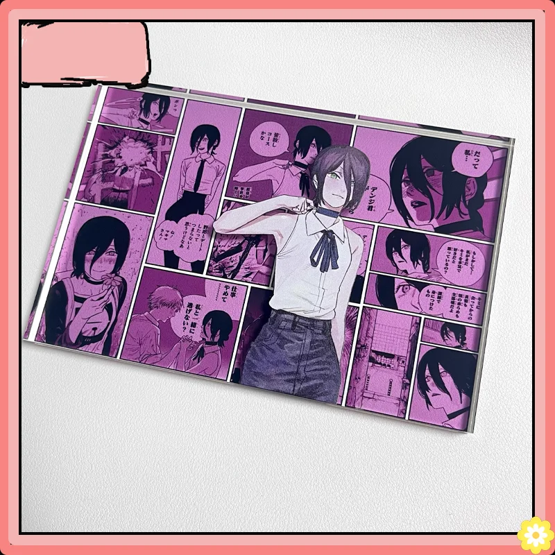 

Chainsaw Man Peripheral Products Customized High Transparency Acrylic Bricks Makima Hayakawa Denji Power Collect Souvenirs Gift