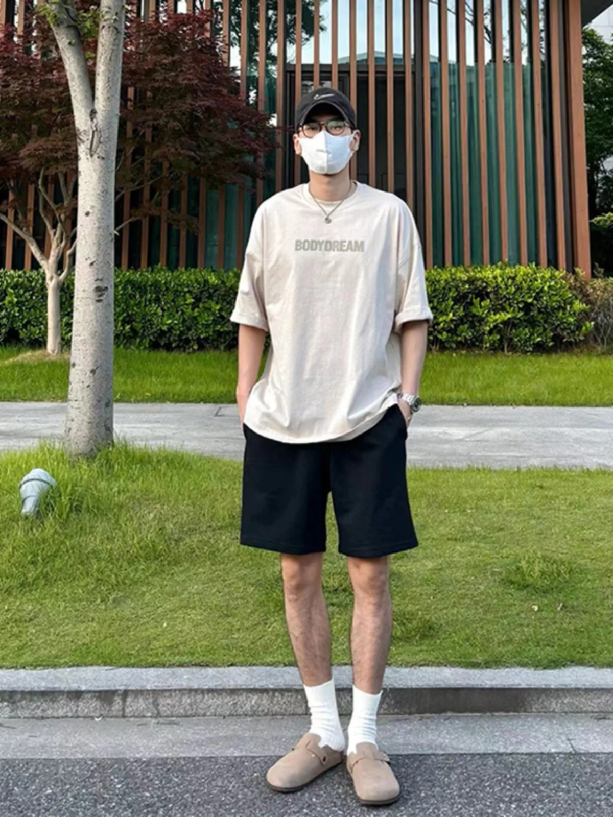 

Bla Baskeall orts Men's Summer Heavyweight Fitn American High Street Cleanfit Spor Casual Pants Straight Leg