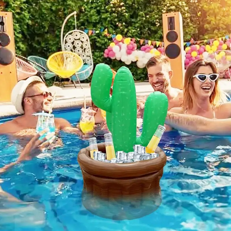 

Summer Party Drink Cooling Ice Bar Ice Bucket Outdoor Cup Cushion Pool Inflatable Coconut Tree Ice Bucket