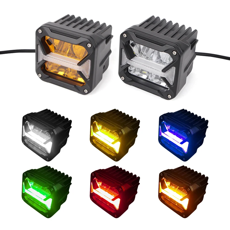 

A204 двухцветные дневные ходовые огни противотуманные фары 3000K 6000K дальнего ближнего света мотоциклетные фары 12 В 24 В 80 В постоянного тока автомобильные аксессуары ﻿