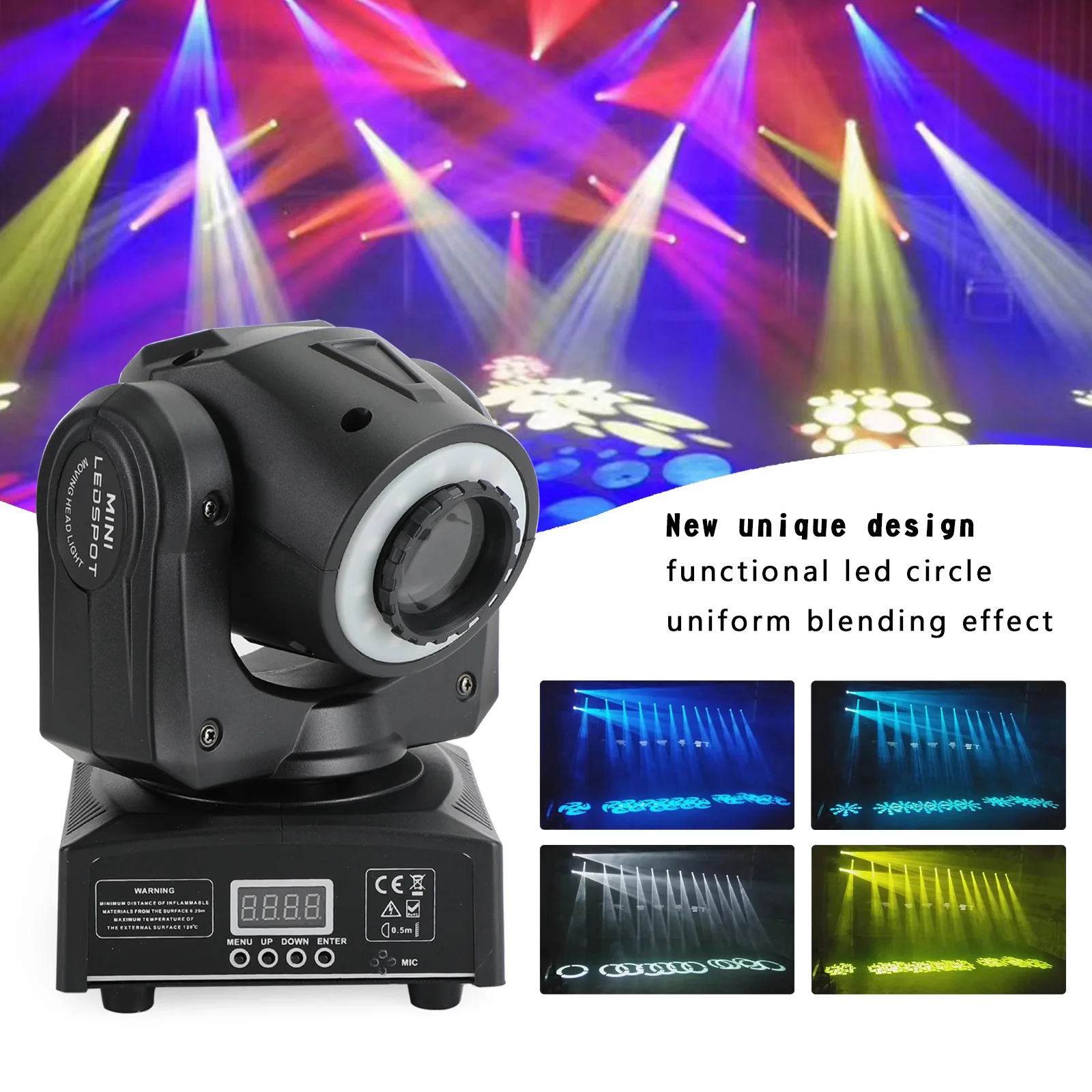 Areyourshop US stock 100W LED Moving Head Stage Lighting Disco DJ DMX512 Beam RGBW Gobo Spot Light