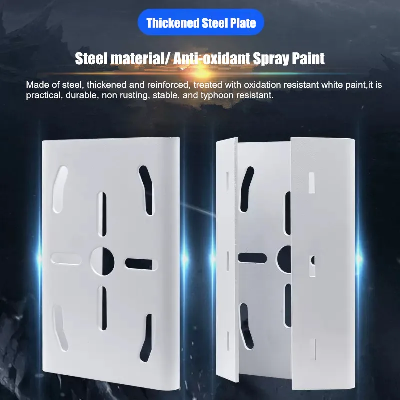 Utility Pole Flat Hoop Bracket Upright Post Pillar Security Camera Pole Mount Bracket Vertical Pole/ Horizontal Bar Hoop Plate