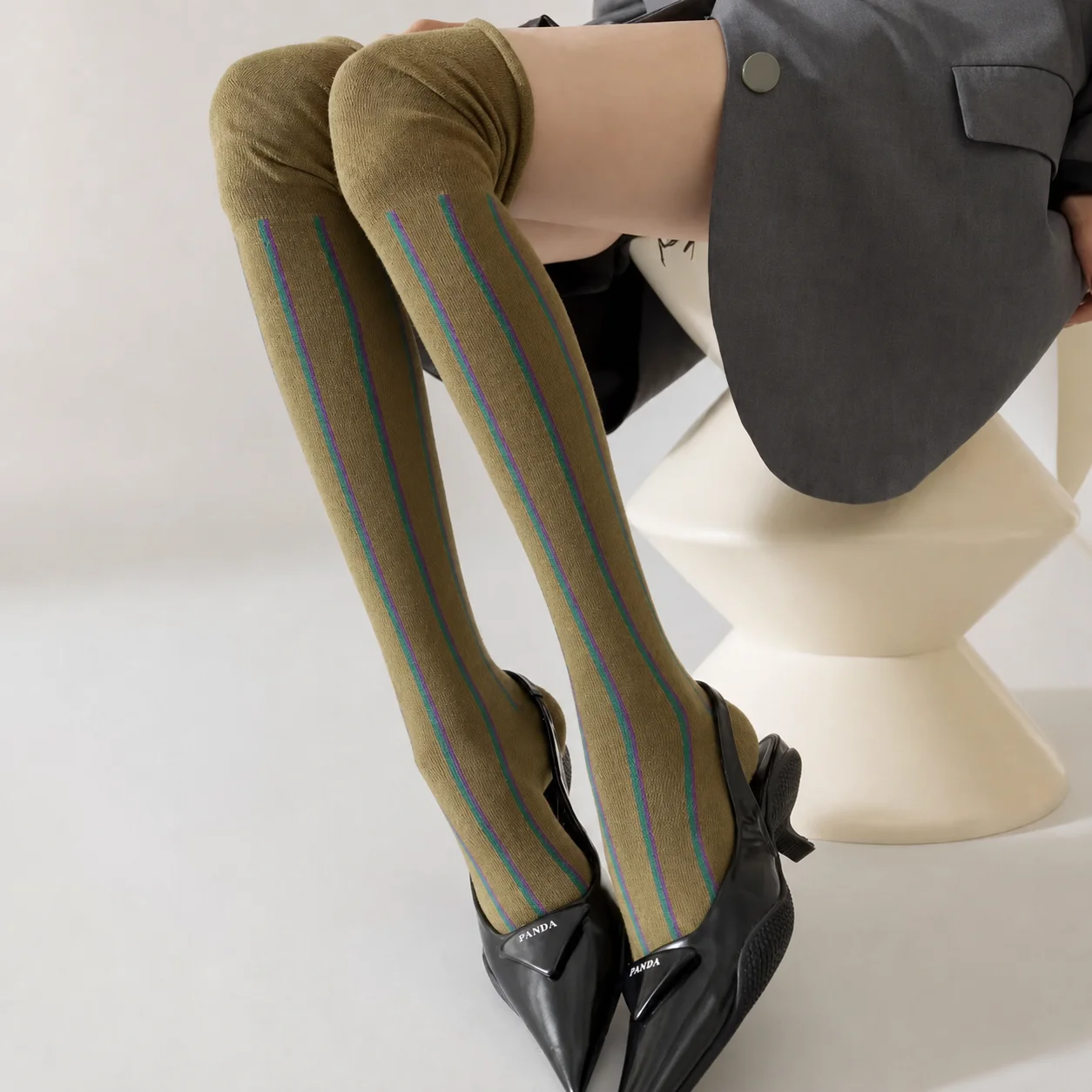 Ballet Stockings Fashionable Women'S Stockings Over The Knee Slouch Socks Slouch High Tube Socks For Casual Outings Commuting