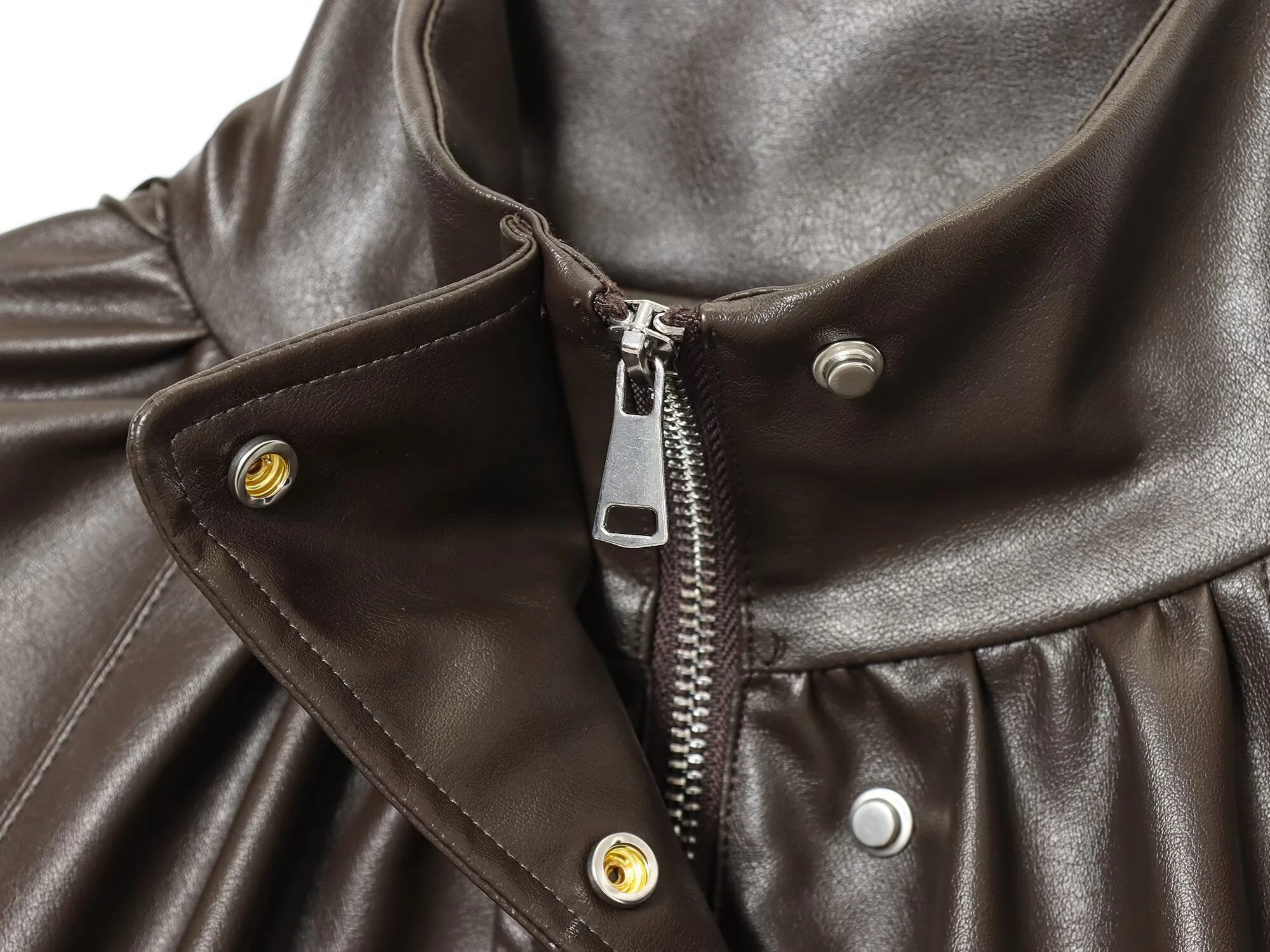 سترة طيار نسائية جديدة لشتاء 2025 على الطراز الأوروبي والأمريكي بأكمام طويلة وتأثير جلدي #6