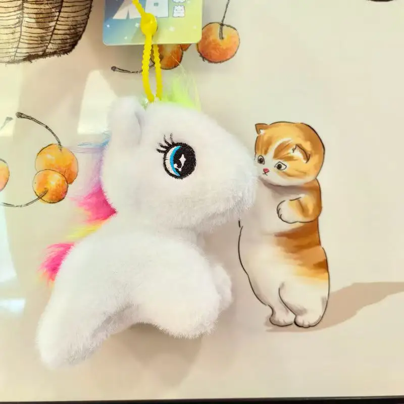 13 سنتيمتر جديد محاكاة اللون المهر على ظهره قلادة دمية محشوة ألعاب من نسيج مخملي الكرتون أنيمي لطيف وسادة متعة دمية هدية مناسبة