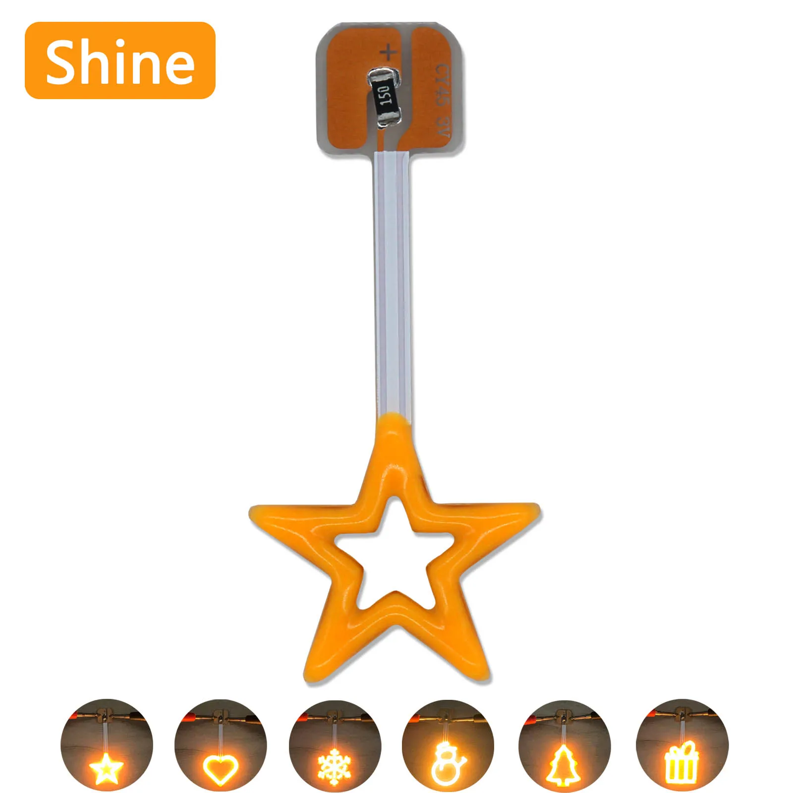 DC24V Star Gift Christmas Tree Snowman Scene Decoration Filament Light LED Creative Irregular Filament Light Bulb Retro
