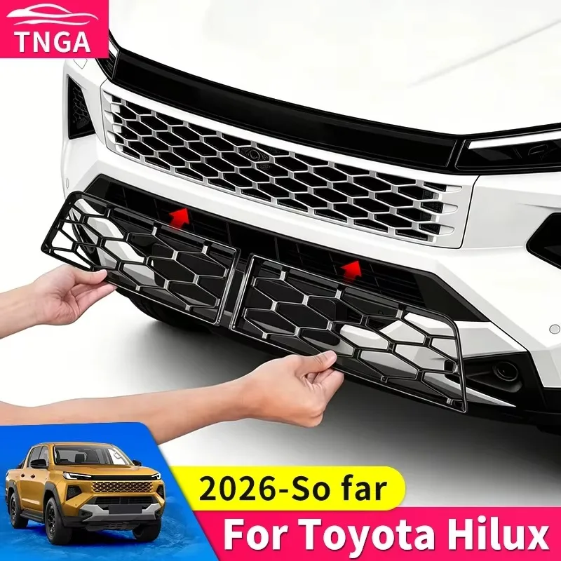 BOMP For 2026 Toyota Hilux Hil SR5 Rugged X Pickup Front Lower Grille Cover Anti Scratch Protection Auto Exterior Accessories Pa