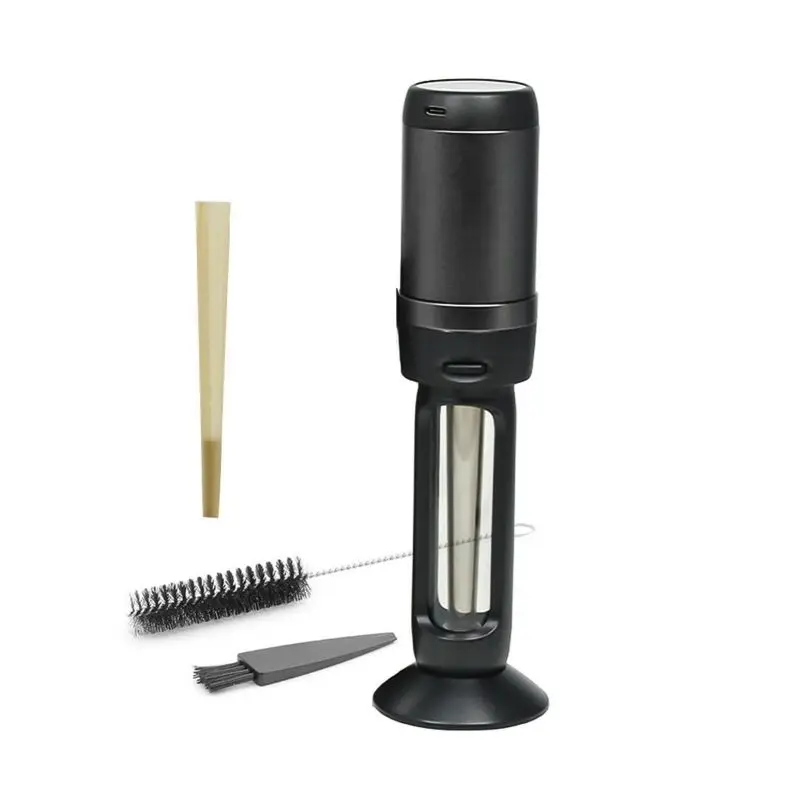 New 2 In 1 Electric Tobacco Grinder with Cigarette Filling Horn Tube Automatic Grinding Herbal Crusher Smoking Accessories