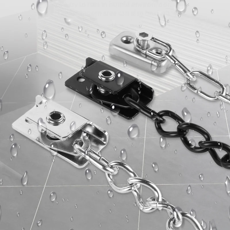Detachable Door Chain Limiter Stainless Steel Window Lock Buckle Child Safety Anti-theft Lock Multi-Function No Punch/Punch Lock