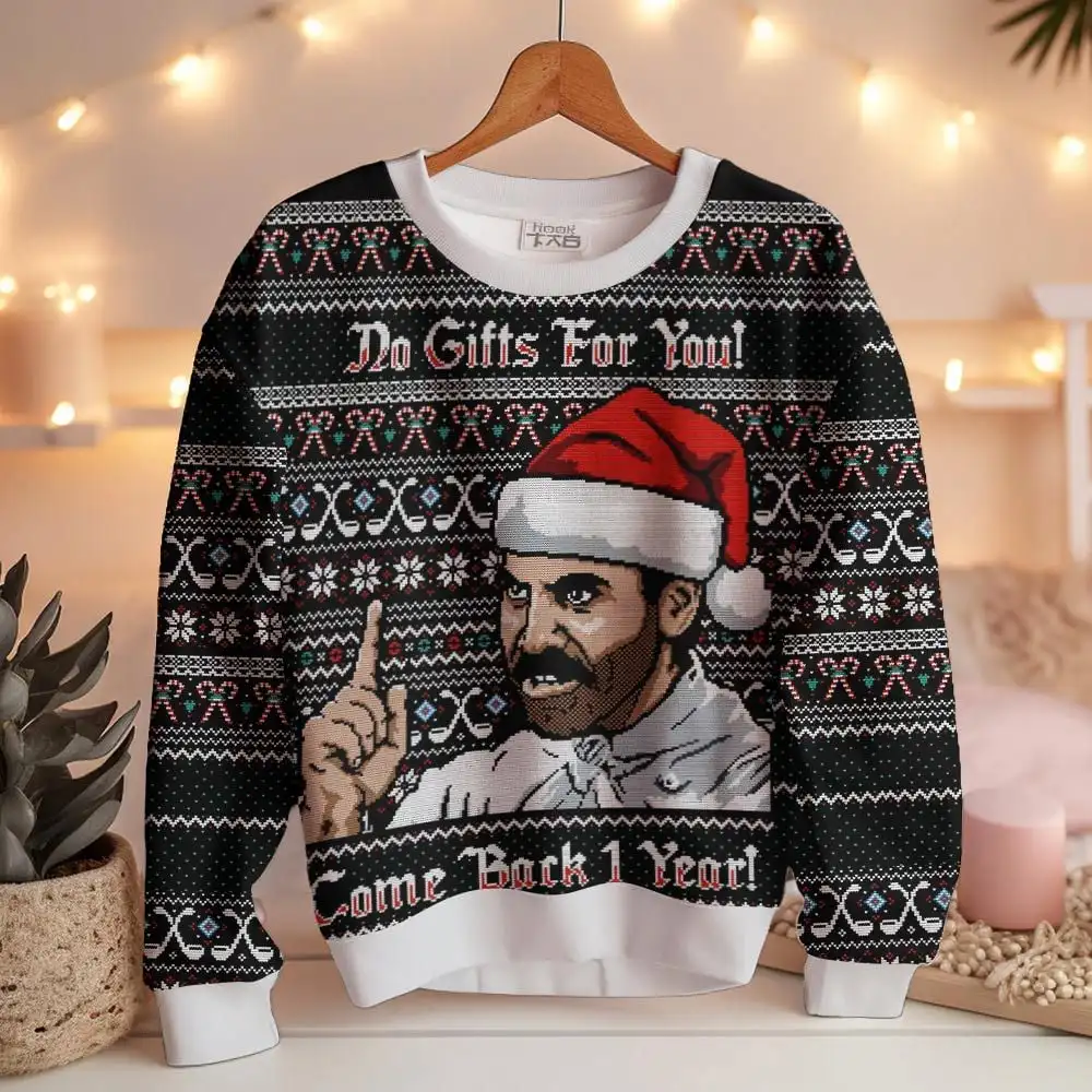 Nessun regalo per te Burt Reynolds brutto maglione di Natale divertente festa di festa pullover maglione di Natale per uomo donna regalo di Natale 2026