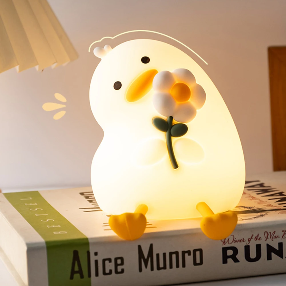

Silicone Pat Night Light Atmosphere Light Eye Caring Cartoon Sleeping Light Rechargeable Kawii Touch Lamp for Home Bedroom Decor