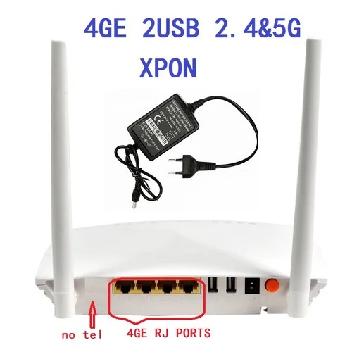 Imagen 2 del producto Nuevo XPON onu ont GM630 banda Dual 4GE WLAN + 2,4G y 5G sin puerto TEL WIFI EPON/GPON ONT versión en inglés terminal de red óptica