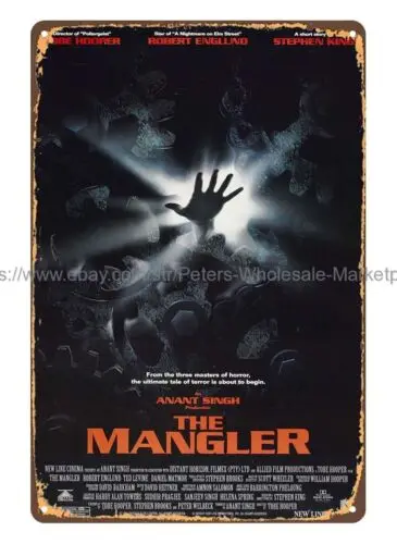 Жуткий кинопостер The Mangler 1995 Stephen King, металлический жестяной знак, художественная стена