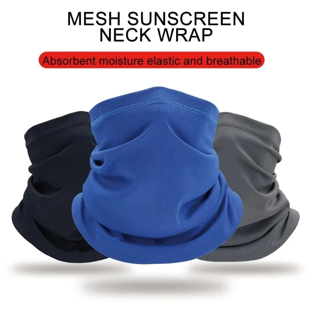 Multifunctional Sunscreen Neck Gaiter Elastic Ice Feeling Tube Scarf Quick-drying Breathable Head Scarf for Outdoor Sport