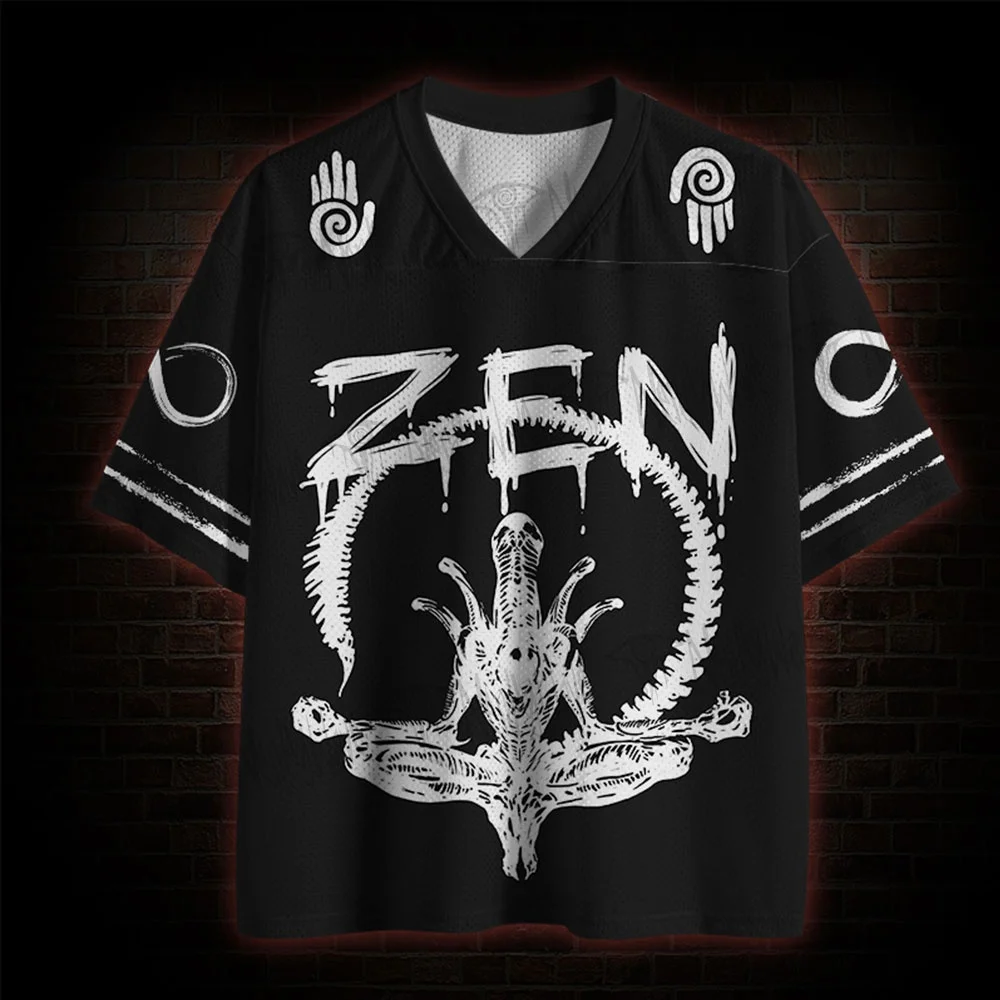 2026 New Nordic Mythical Theme Sports Fashion Short Sleeve V-neck Street View Clothing Mythical Fan Gifts T-shirt Halloween