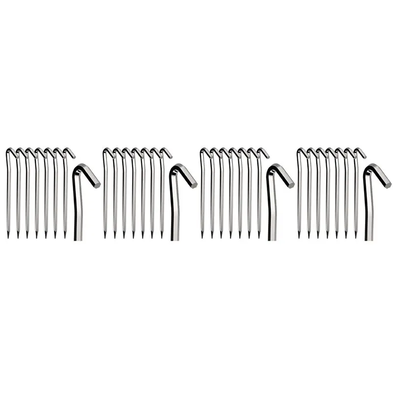 

A89E-Tent Pegs 32 PCS 18Cm Metal Heavy Duty Tent Hooks Aluminum Alloy Rust Free Camping Tent Ground Pegs