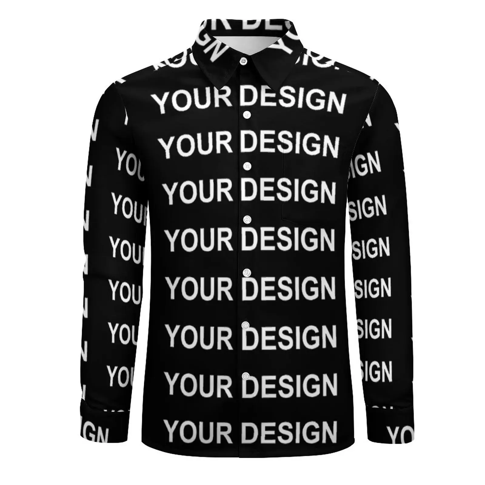 Add Design Customized Aesthetic Casual Shirt Male Custom Made Your Image Shirt Novelty Blouses Long Sleeve Graphic Oversized Top