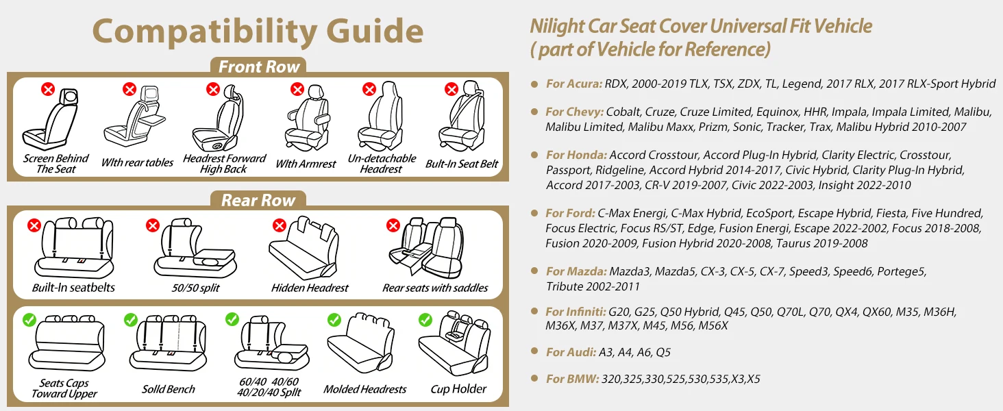 Faux Leather Car Seat Cover Set — product detail 12