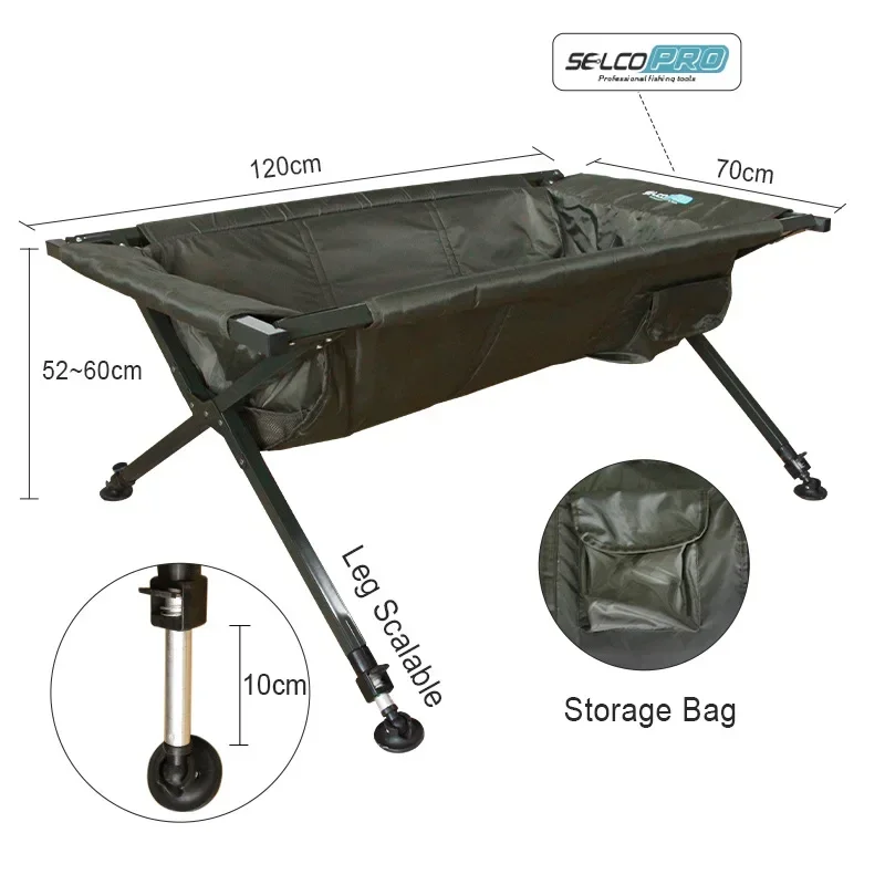 Live fish bed collapsible thickened Oxford cloth fishing bed, European carp fishing outdoor products