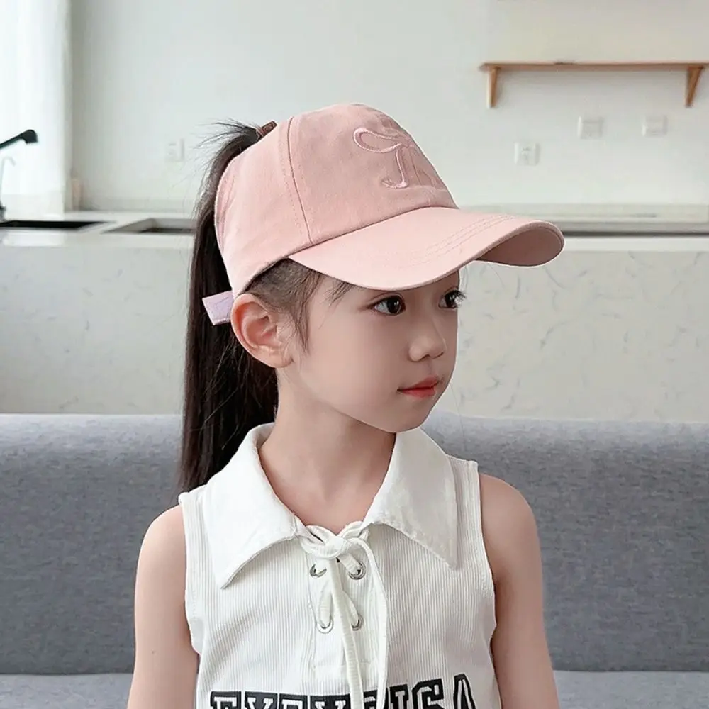 Korean Style Half Empty Top Hat Bow Anti-UV Sun Hat Summer Kid Sunhat Shading Hat No Top Beach Hat Children's Visor Hat Girls