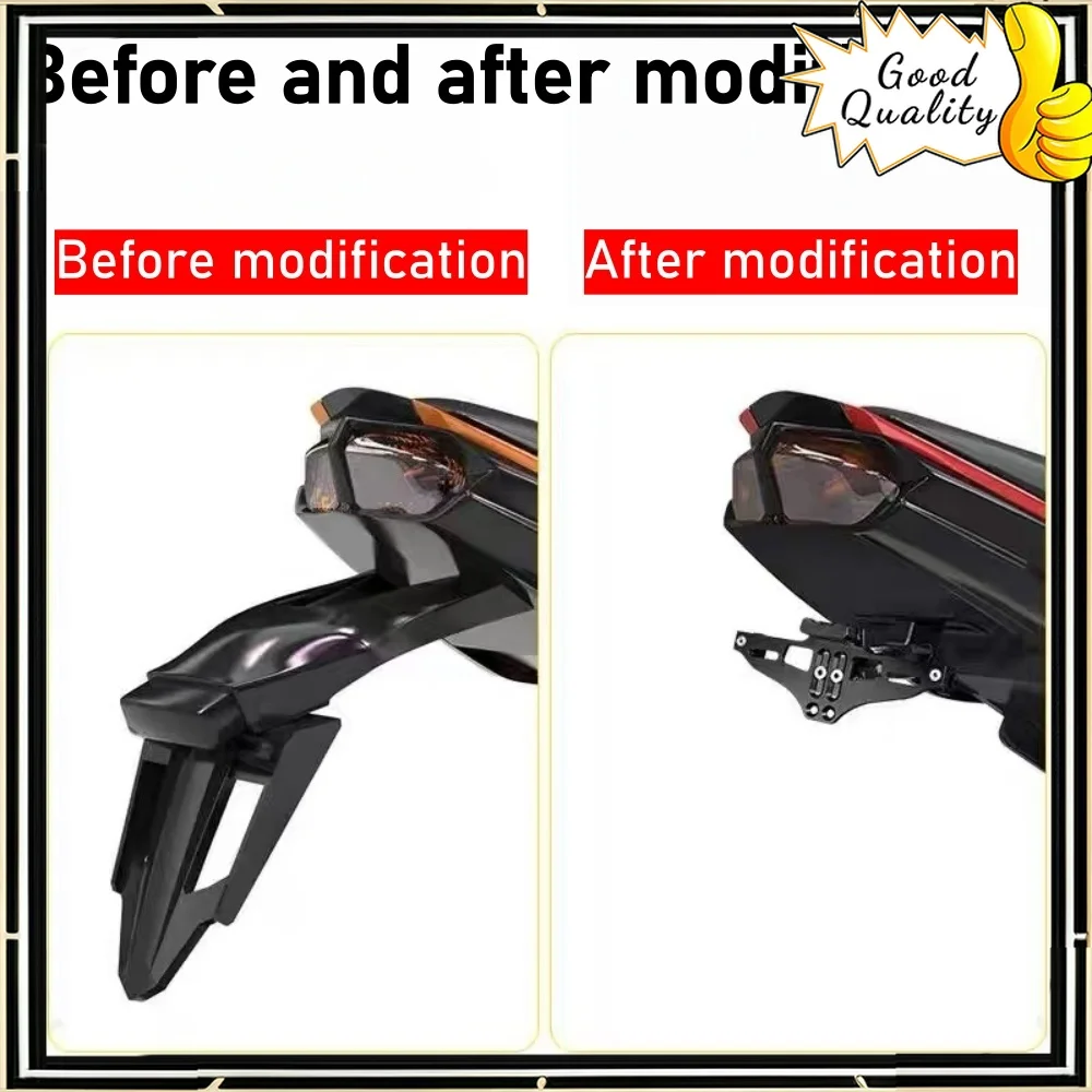 

For Benelli Leoncino 800 Retro Motorcycle Modification Short Tail Rear License Plate Holder Folding Fixing Bracket Accessories