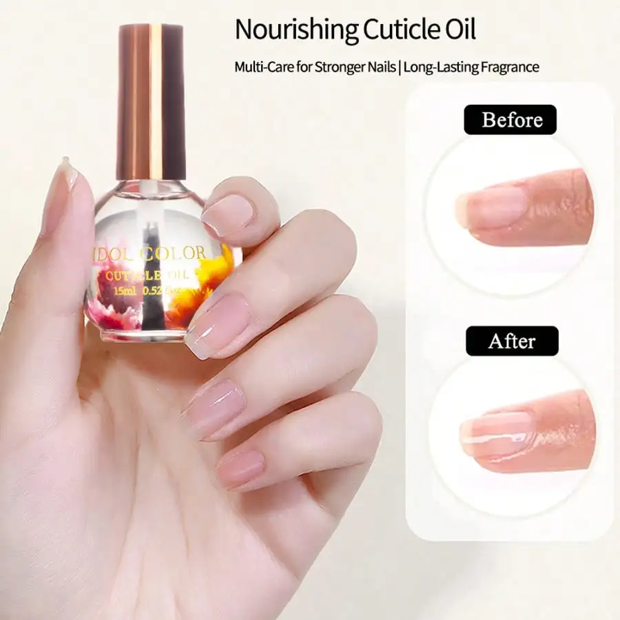 

IDOL COLOR Масло для ногтей в японском стиле и защитное масло для ногтей, добавка витаминов и предотвращение кутикулы, 0,51 FL Oz