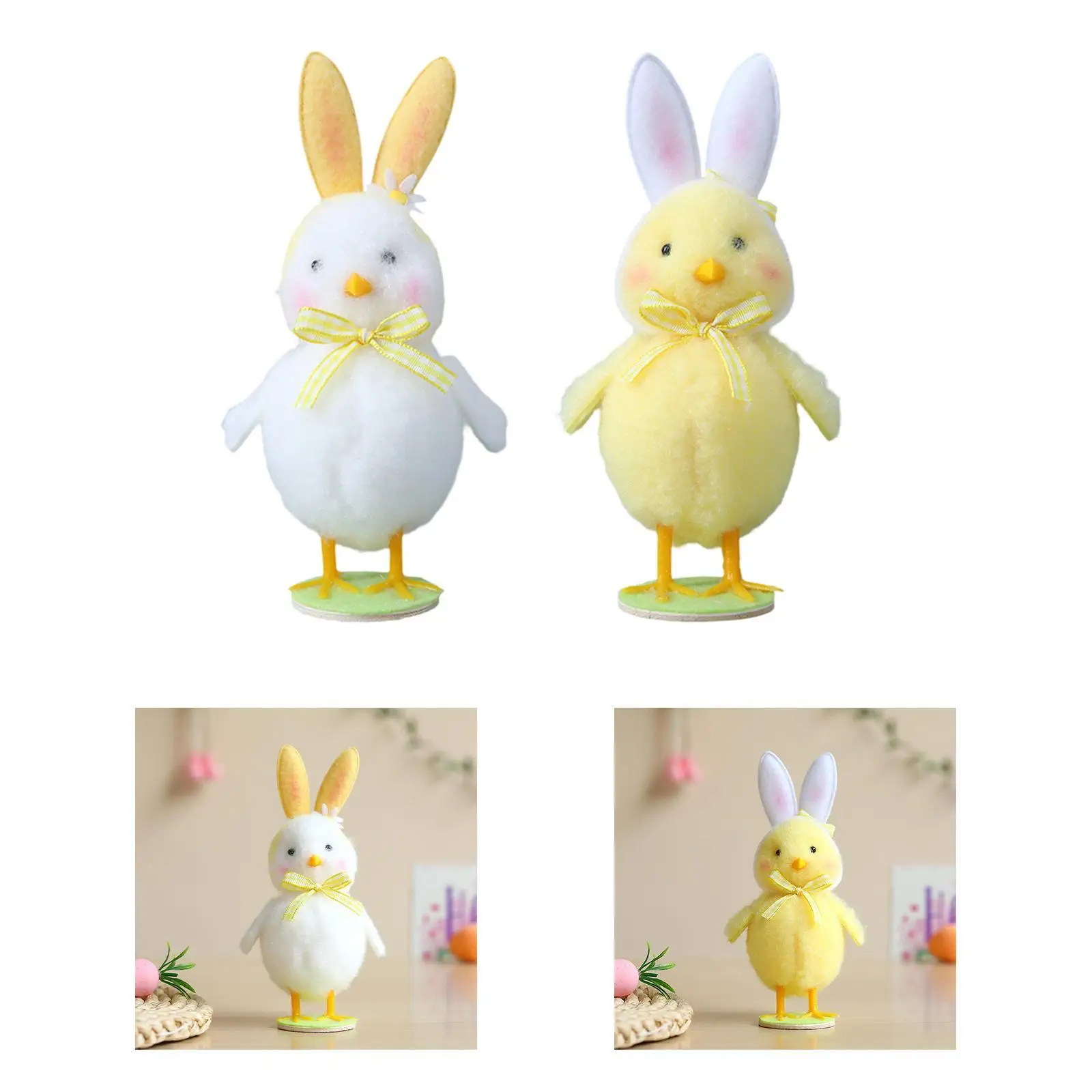 イースターウサギの耳ひよこ春パーティーの装飾ホリデーかわいいセンターピーステーブル