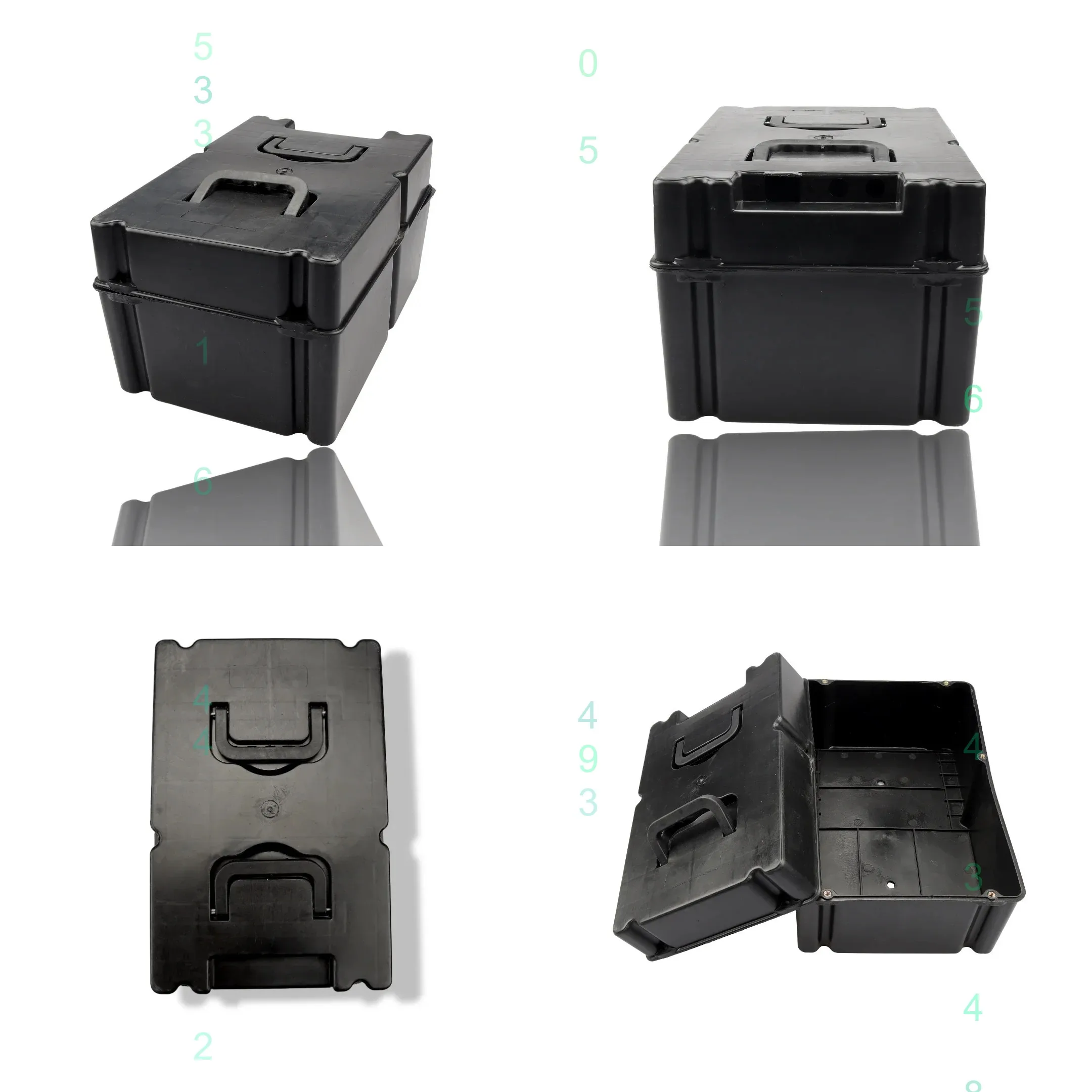 Electric Vehicle Battery Box Thickened 60V48V20ah Rubber Beef Tendon Battery Box Simple Lead-acid Battery Anti Drop