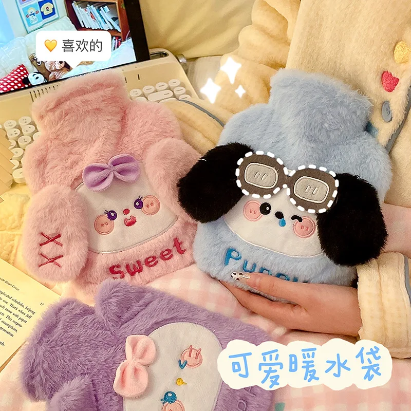 

Sanrio Kuromi Stuffed Hot Water Bags Melody Cute Reusable Heating Water Injection Hand Warmers Plush Thickened Hot Water Bottle