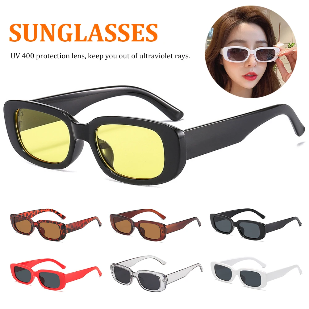 2024 New Fashion Vintage Small Square Frame Sunglasses For Women Summer Retro Rectangle Cycling Sports Sun Glasses Eyewear Gift