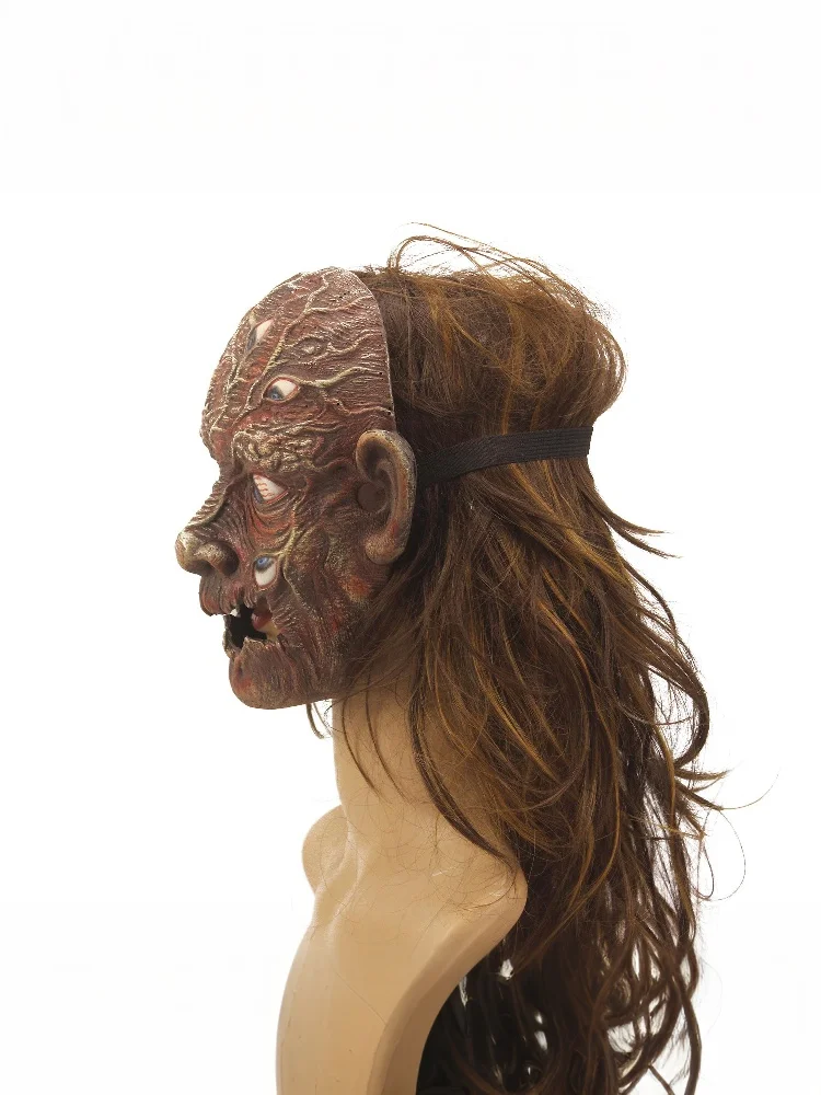 Goblin-Elf-Maske, Ork-Masken, gruselige Dämonenschädel-Monster-Gnome-Latex-Helme, Goblinoid-Kostüm-Requisite für Halloween, Karneval und Partys – Detail 9