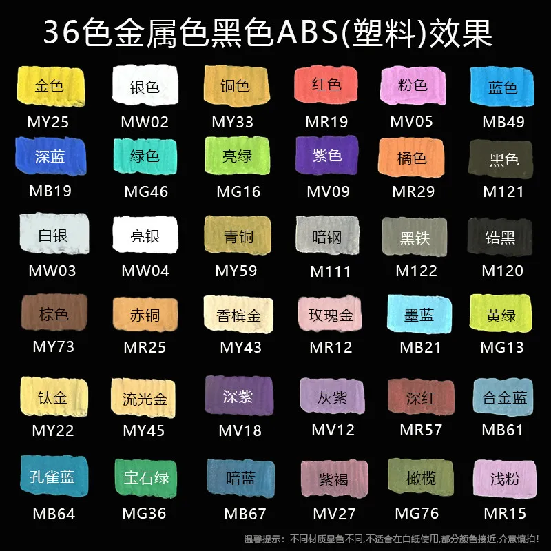 DOLOHA Doloha Metallic marker pen direct liquid Soft Head Mech model specific Paint color water-based complementary 3D printing view 5