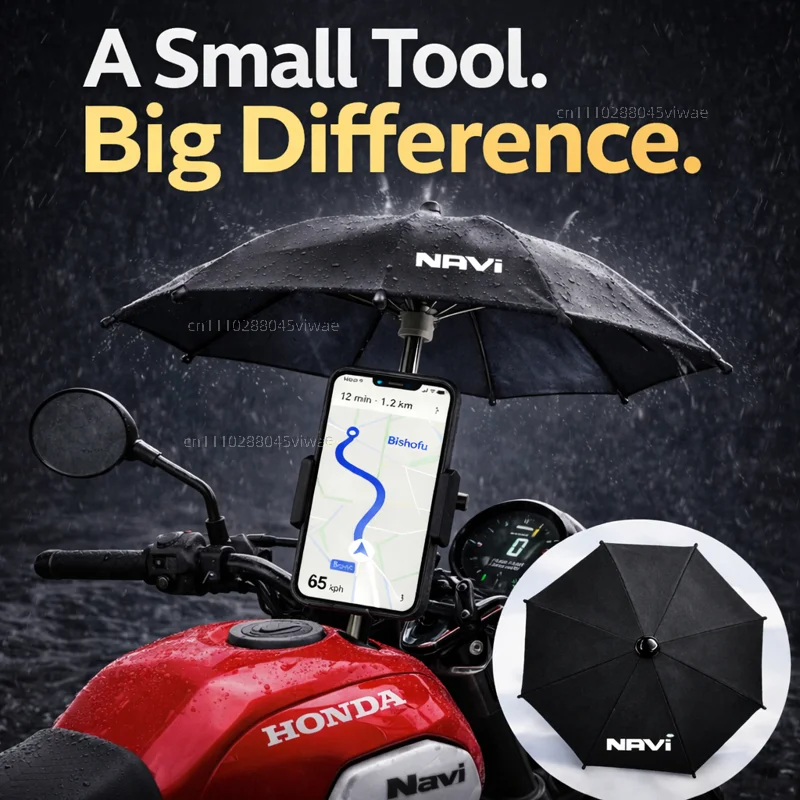 

Держатель для телефона с зонтиком для мотоцикла HONDA Navi, водонепроницаемый, солнцезащитный, антибликовый, дождезащитный, крепление на руль для GPS-навигатора