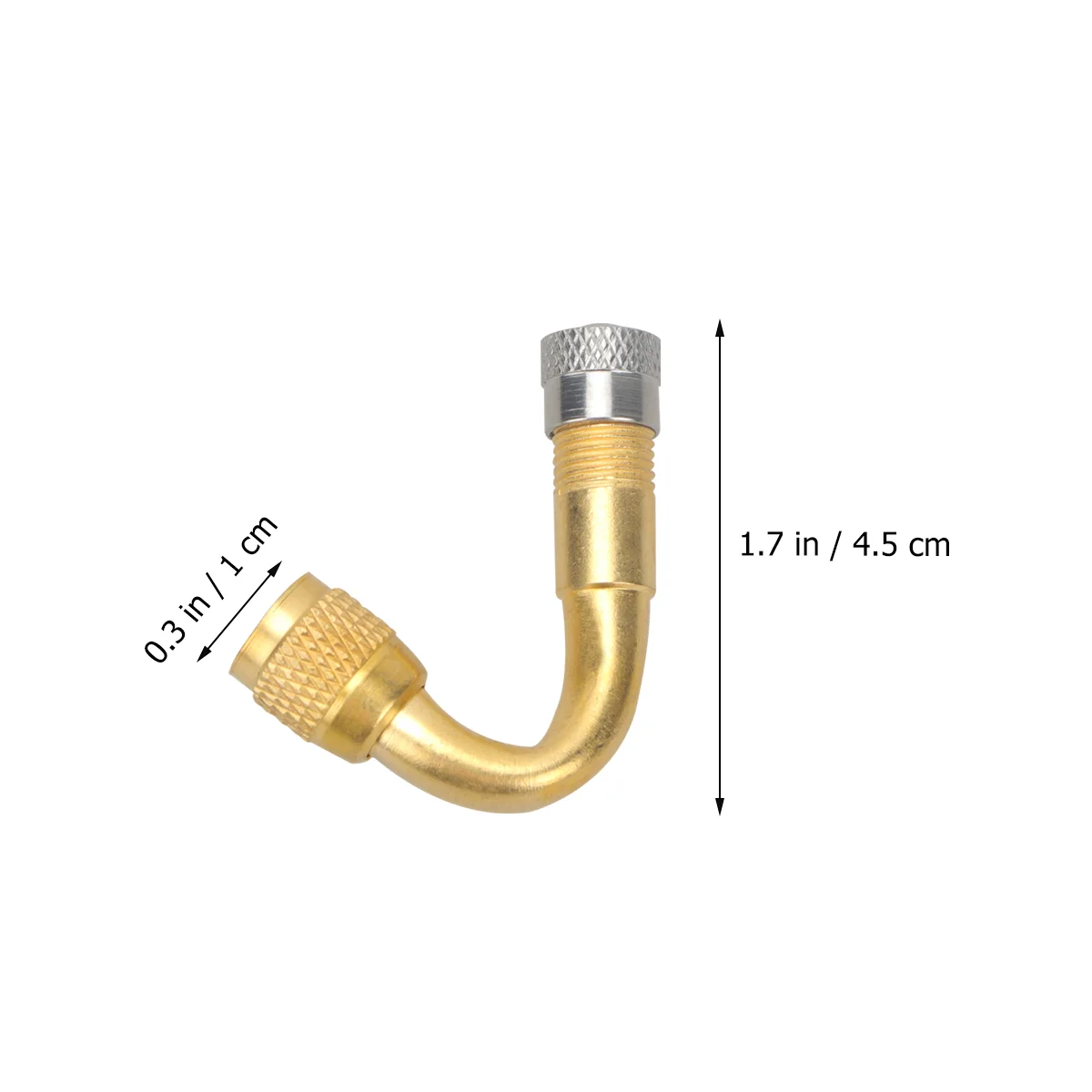 3-teiliges Reifen-Luftdruckmessgerät, Vorbau-Verlängerungsadapter, Wohnmobil-Anhänger-Inflator für Auto, Stahl, Motorrad-Zubehör