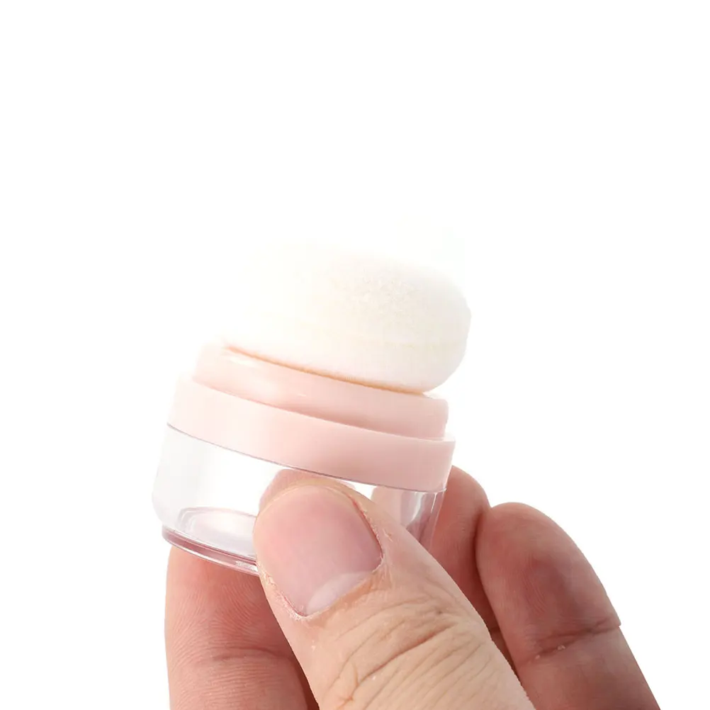 

4pcs Empty Box Loose Container Makeup Puff Portable Compact Spill-Proof Powder Storage For Blush Eyeshadow Body