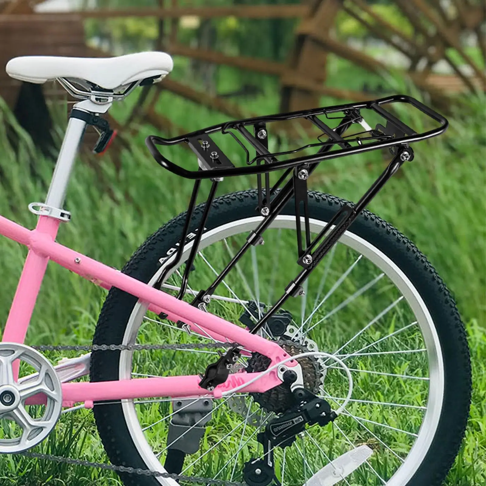 

Bike Cargo Rack, Bike Pannier Rack, Food Delivery Mounting Hardware Rear Bicycle Rack, Bicycle Luggage Rack,