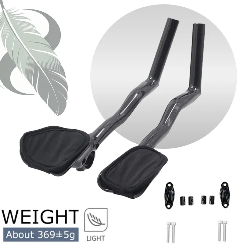 

3k Gloss Full Carbon Fiber Bicycle TT Rest Handlebar Angle 45 Weight About 369g Diameter 22.2mm Internal Wiring TT Handlebar