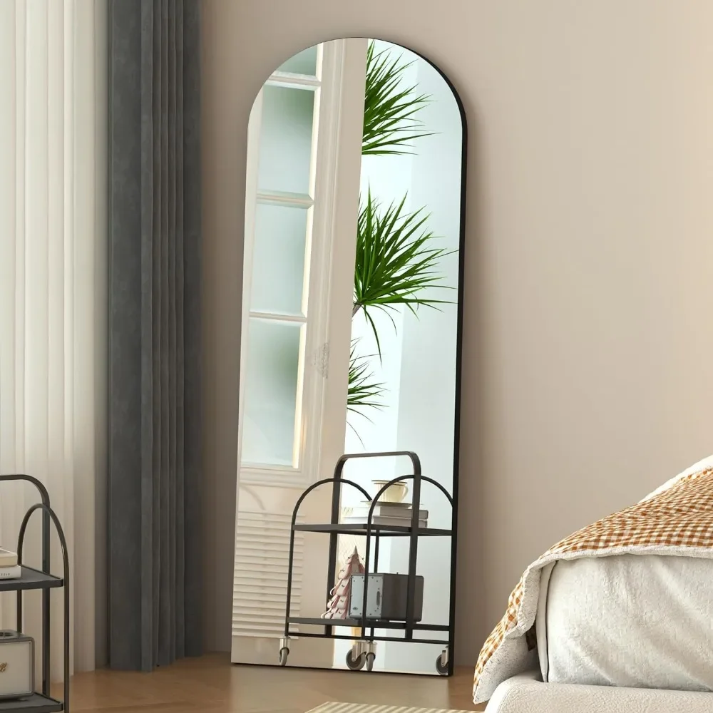 

Arch Over The Door Mirror, 47" x 14" Arched Full Length Mirror, Wall Mounted Full Body Mirror, Back of Door Hanging Mirror