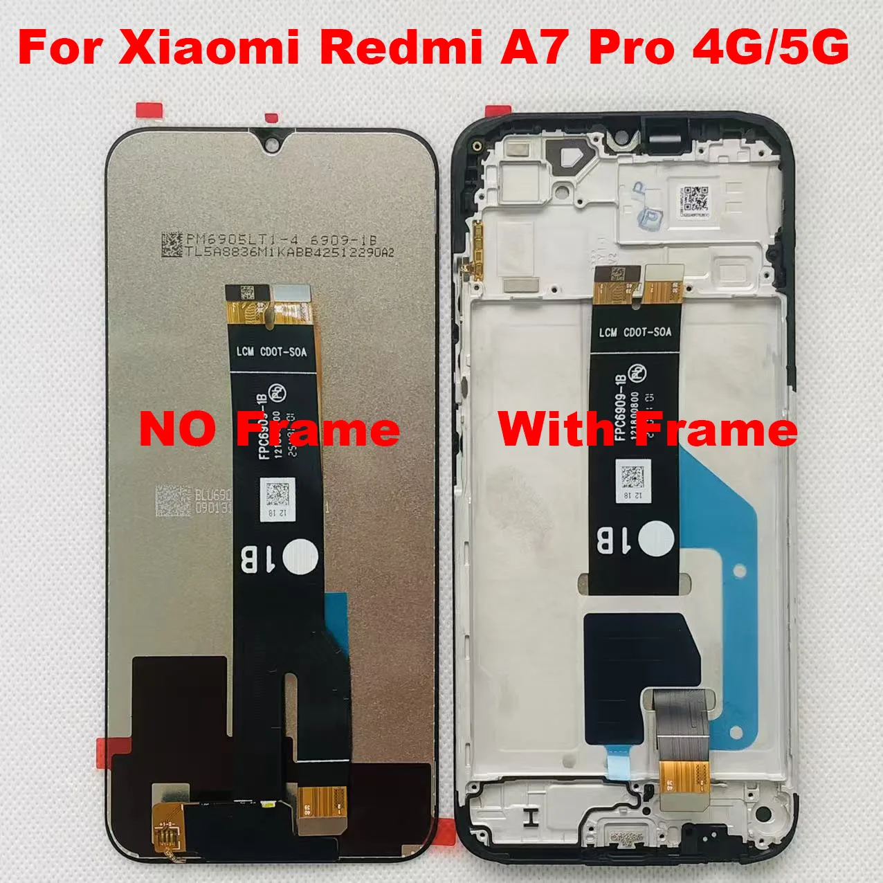 6.9''Origineel Voor Xiaomi Redmi A7 Pro 4G 25128RN17Y, 25128RN17A 5G Lcd-scherm Touch Panel Digitizer Frame Montage Onderdelen