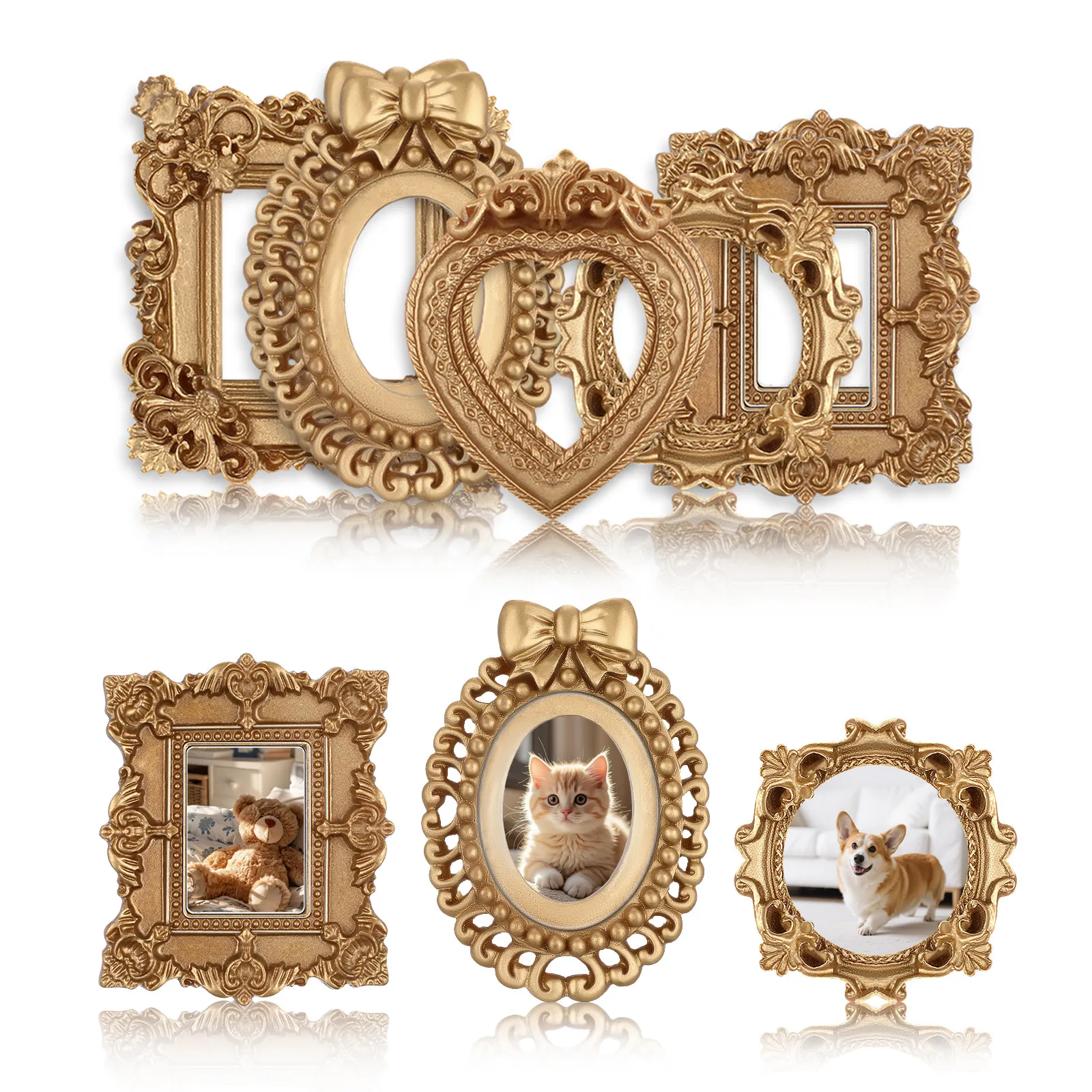 10Pcs Vintage Mini Gold Pictur - đánh giá và giá Art Craft Gallery