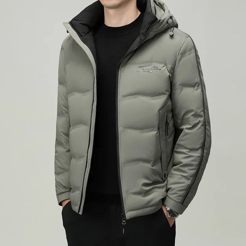 Men's Down Jacket, Winter Hooded, Versatile and Fashionable Jacket for Warmth Protection