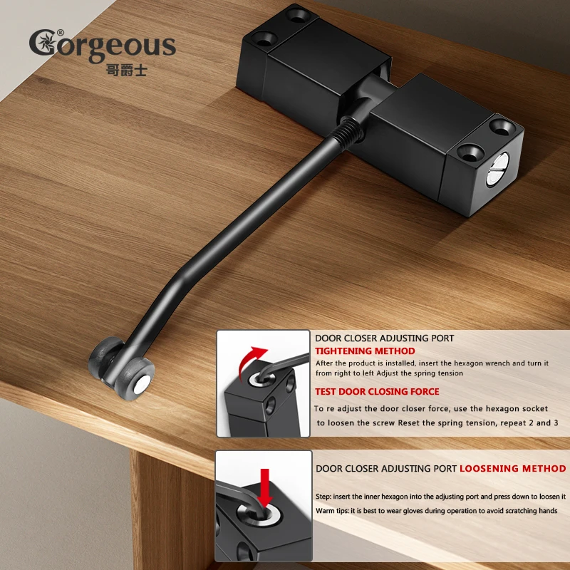 Gorgeous Automatic Small Door Closer, Easy Install Spring Rear