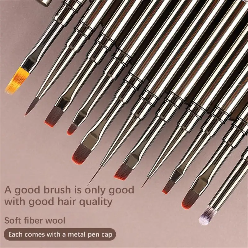 Art Painting Brush Nail Brushes For Women Diy Manicure Large Square Painting Brush Ultra-thin Stripe Uv Gel Brushes