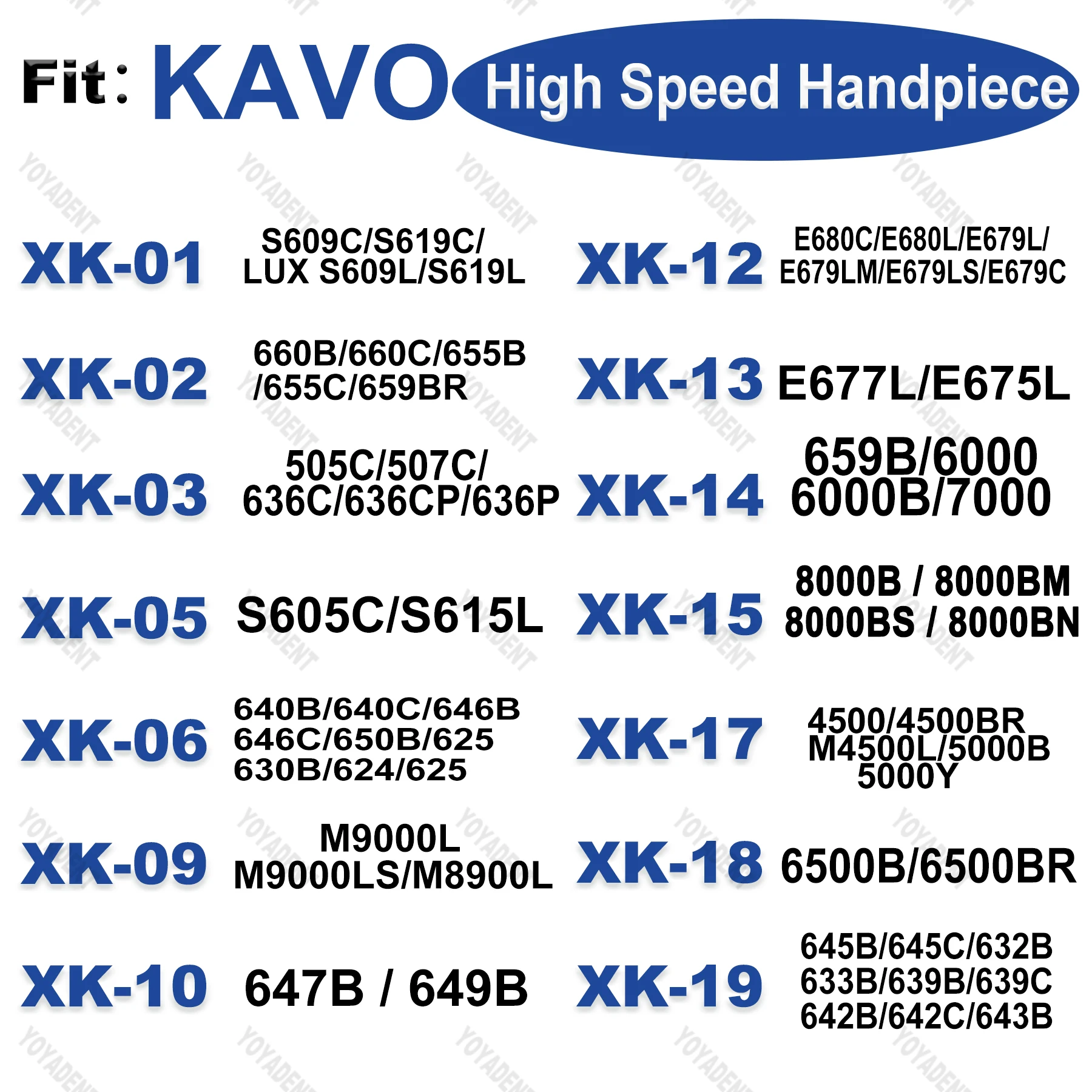 For KAVO E679L E680C E680L High Speed Handpiece Dental Turbine Cartridge Air Rotor Dentistry Handpiece Accessories