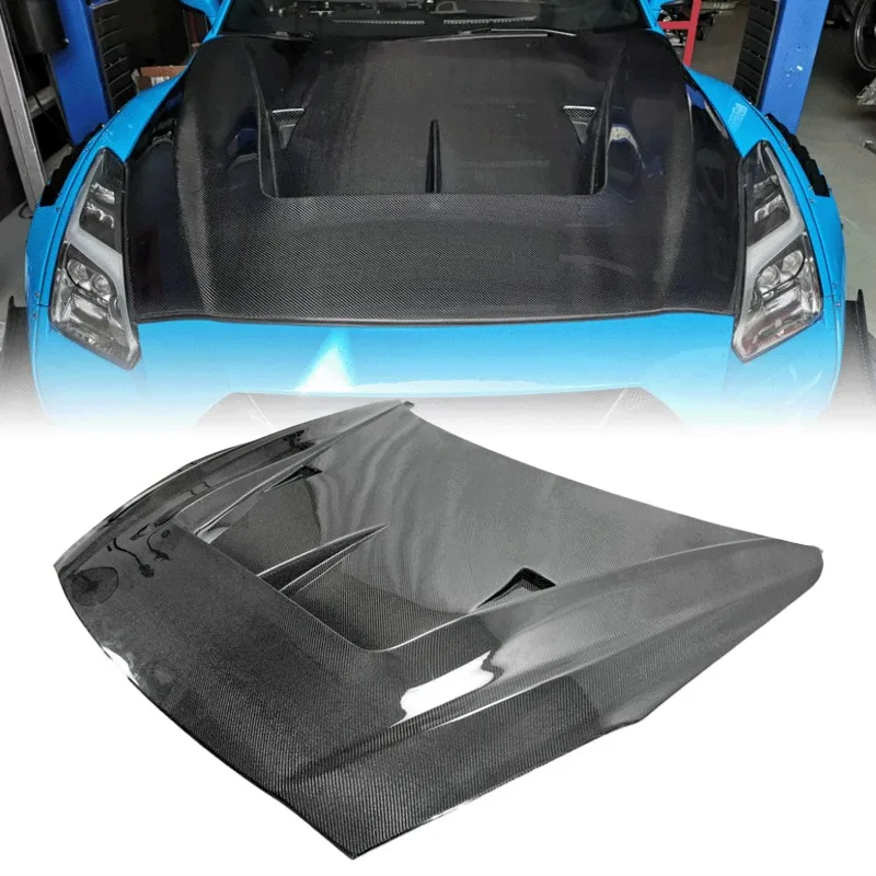 

New Style Carbon Fiber Front Bonnet for Nissan GTR R35 CBA DBA LBV2 Engine Hoods