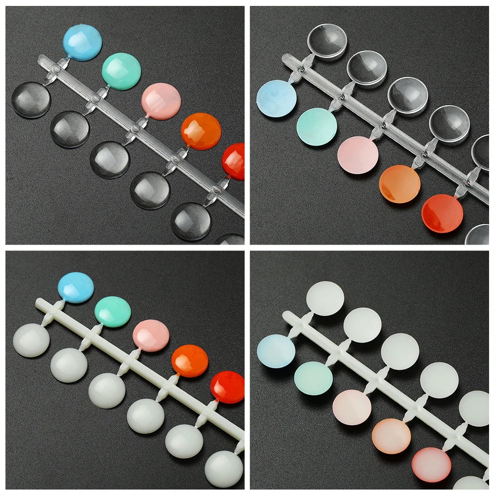 120pcs Nail Polish Display Table With Stickers Polka Dot Color Card Nail Display Board Clear/Nature Color Card Nail Art Tools