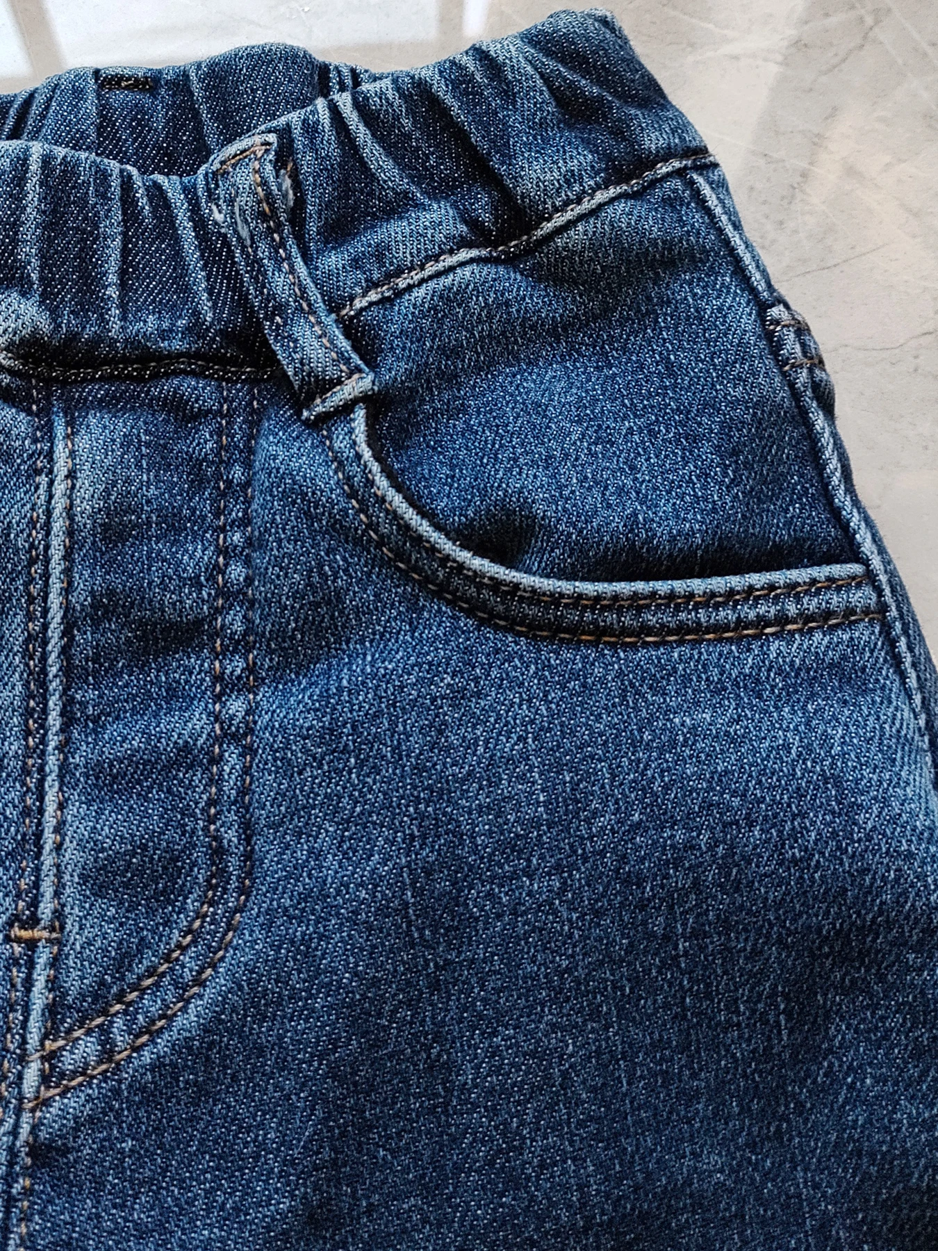 5095 LOOSE winter warm kids baby jeans boys jeans soft denim and fleece